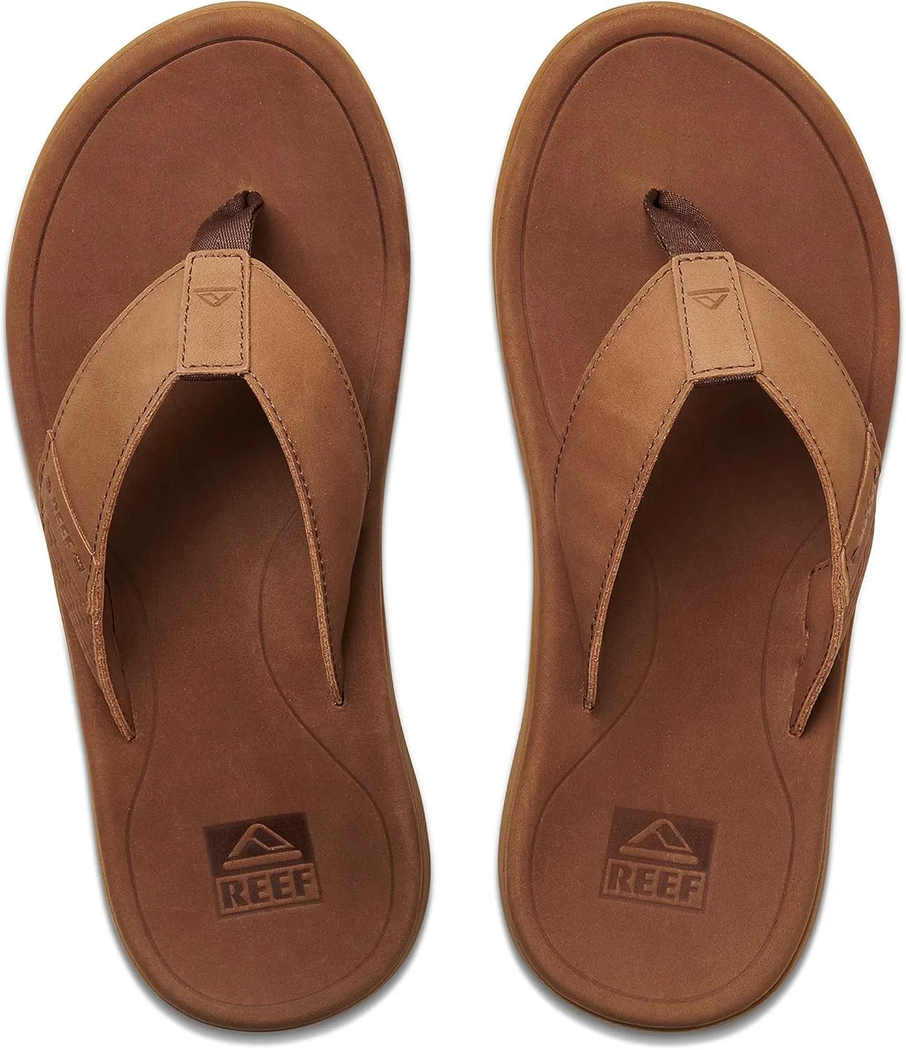 REEF Men's Leather Santa Ana Flip-Flop