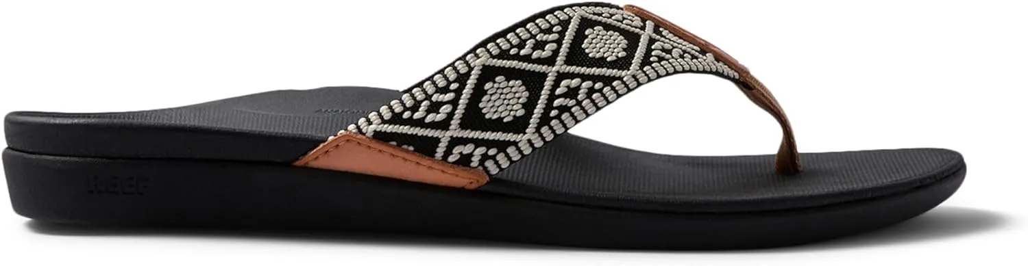 REEF Ortho Woven Women's Flip Flop, Arch Support and Soft Cushion Footbed