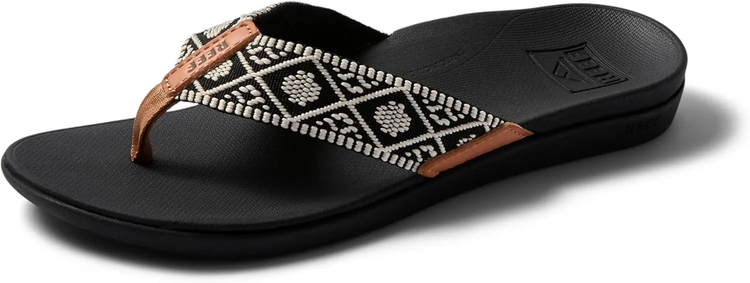 REEF Ortho Woven Women's Flip Flop, Arch Support and Soft Cushion Footbed