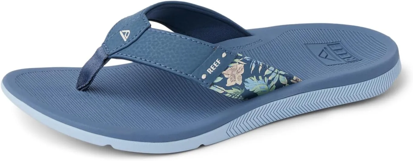Reef Women's Santa Ana Flip-Flop, Vintage Indigo, 7