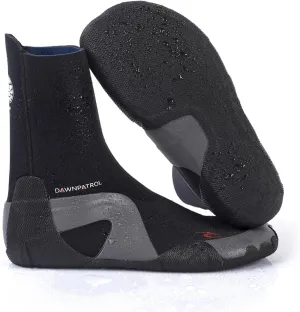 Rip Curl Dawn Patrol 5MM Round Toe Neoprene Wetsuit Boots Shoes - Black - Unisex - Easy Slide on System - SOS - Sensitive Sole