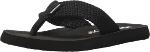 Rocket Dog Women's Adios Webbing Fabric Flip-Flop, Black, 6