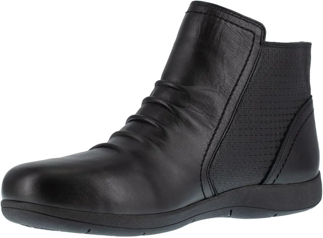 Rockport Women's Daisey Alloy Toe Side Zip Work Boot Casual Shoes