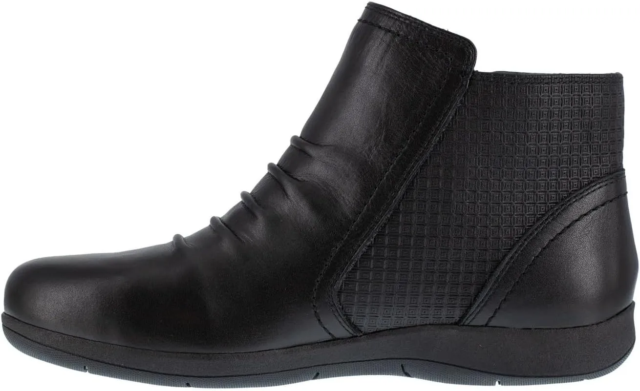 Rockport Women's Daisey Alloy Toe Side Zip Work Boot Casual Shoes