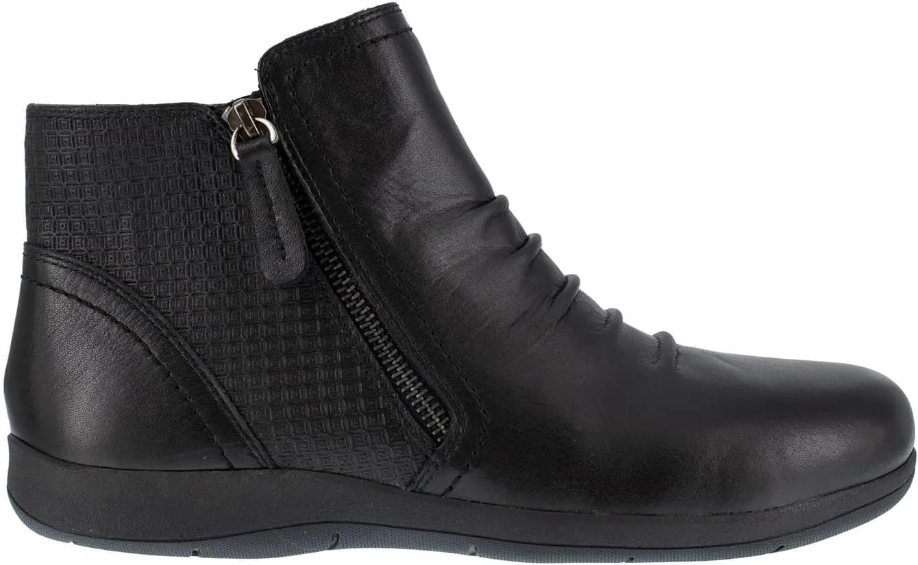 Rockport Women's Daisey Alloy Toe Side Zip Work Boot Casual Shoes