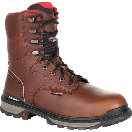 Rocky Men's Rams Horn 8" Composite Toe Waterproof Ins Work Boot - Brown - RKK0284