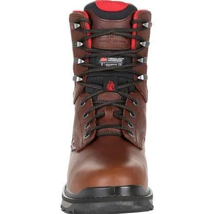 Rocky Men's Rams Horn 8" Composite Toe Waterproof Ins Work Boot - Brown - RKK0284