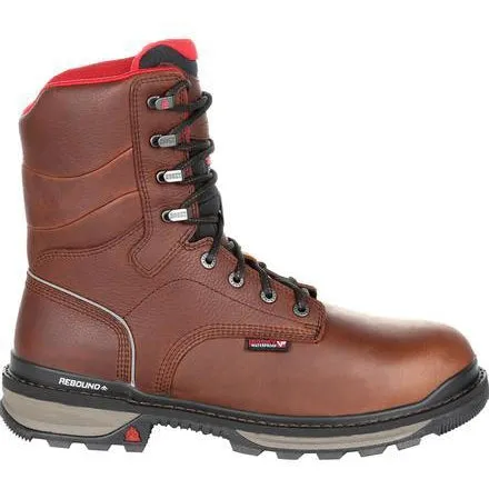 Rocky Men's Rams Horn 8" Composite Toe Waterproof Ins Work Boot - Brown - RKK0284