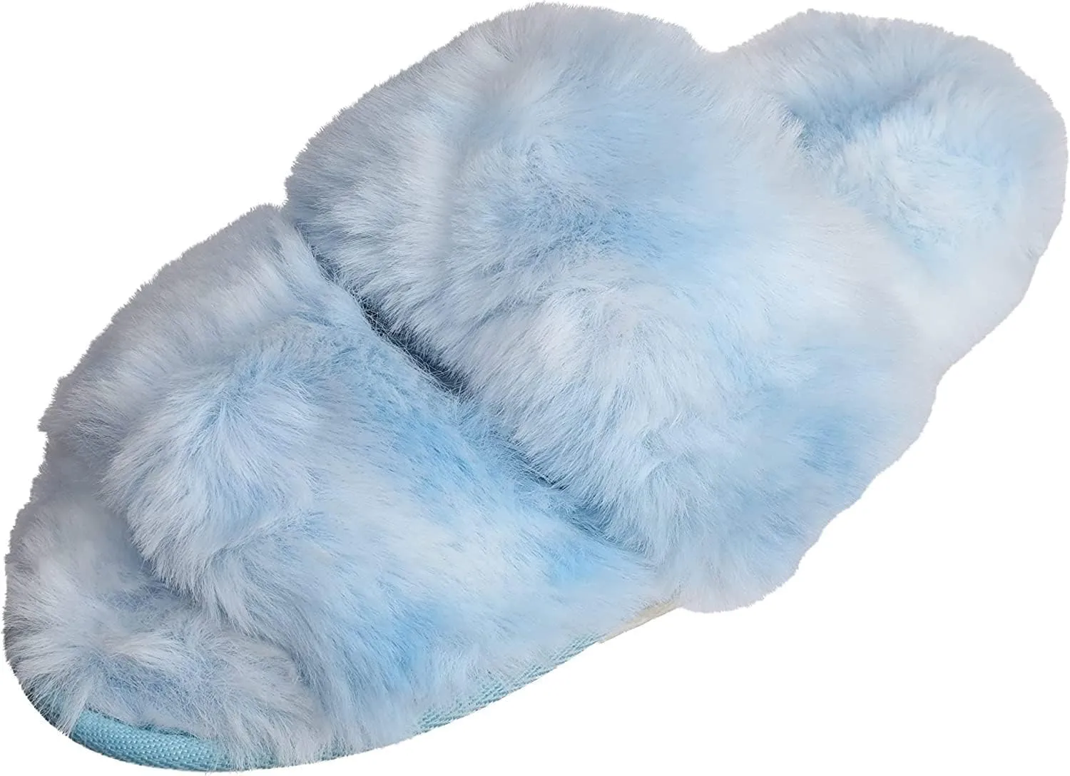 Roxoni Fuzzy House Slippers for Women – Comfortable Furry Spa – Cozy Slip On Open Toe - Soft Insole & Rubber Outsole