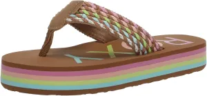 Roxy Girls Rg Chika Chunk Sandals Flip-Flop, Multi 1 241, 1 Big Kid