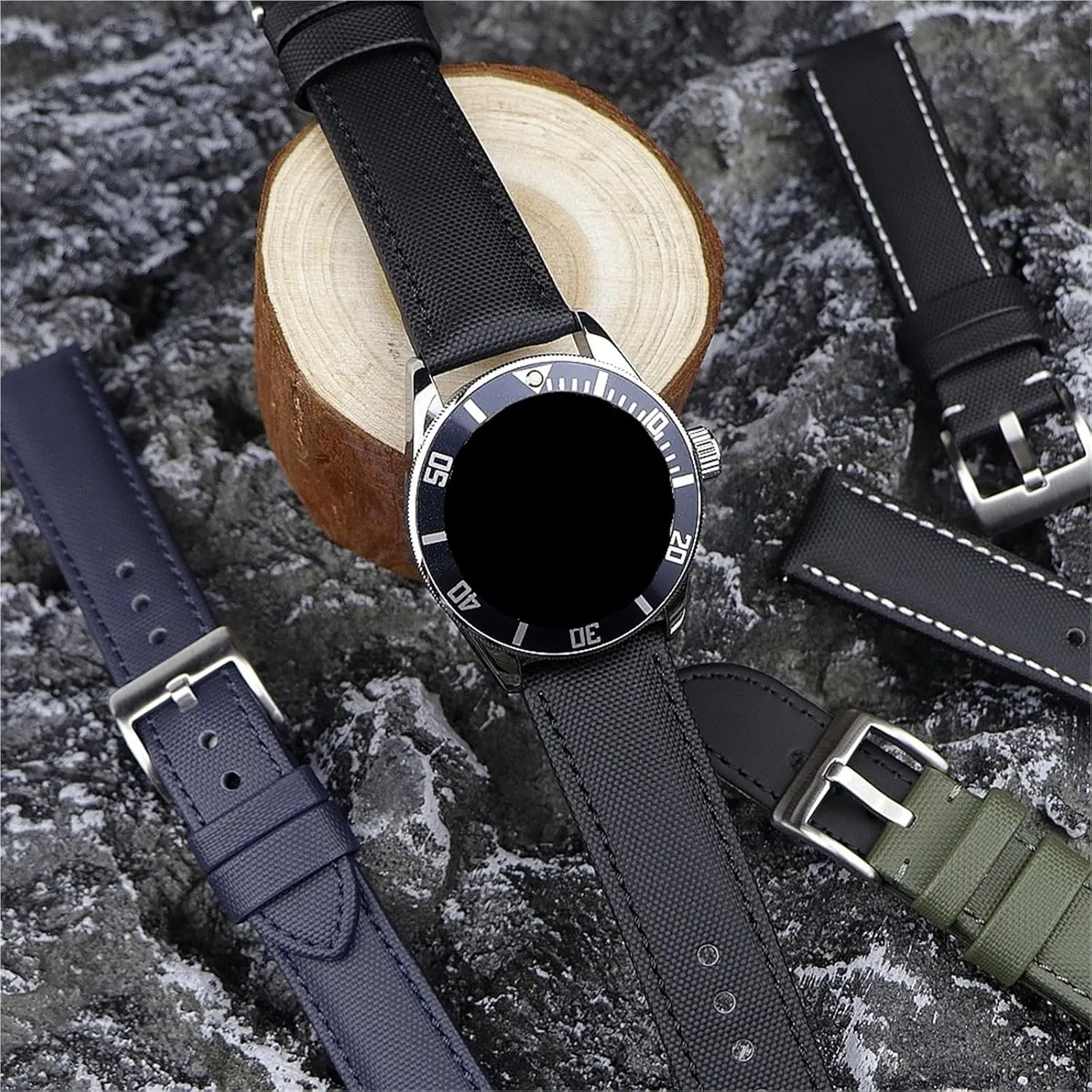 Sailcloth Watch Strap 18mm 19mm 20mm 22mm Replacement Band Qucik Release Wristband