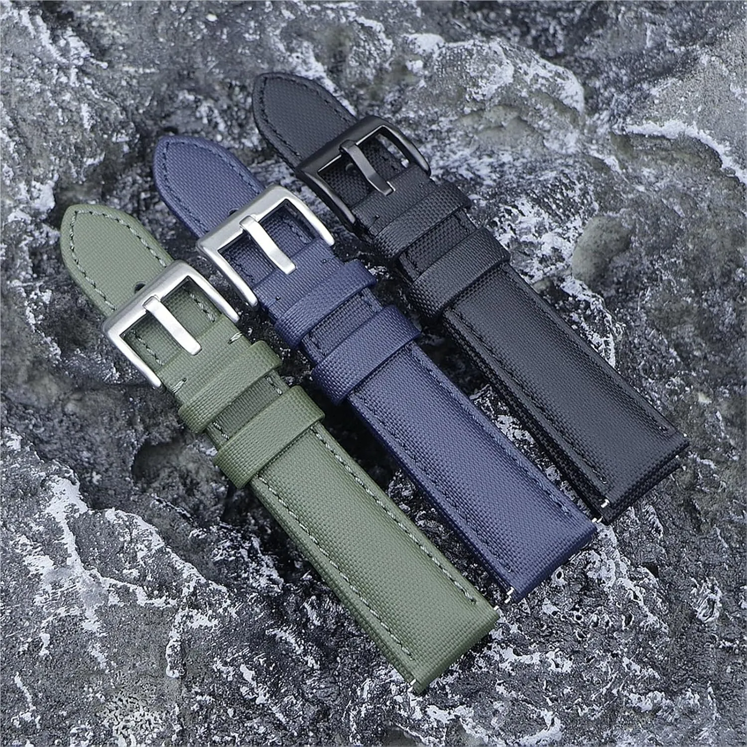 Sailcloth Watch Strap 18mm 19mm 20mm 22mm Replacement Band Qucik Release Wristband