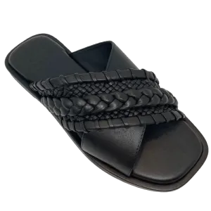 Sempre Di Plaited Slide  -  Black
