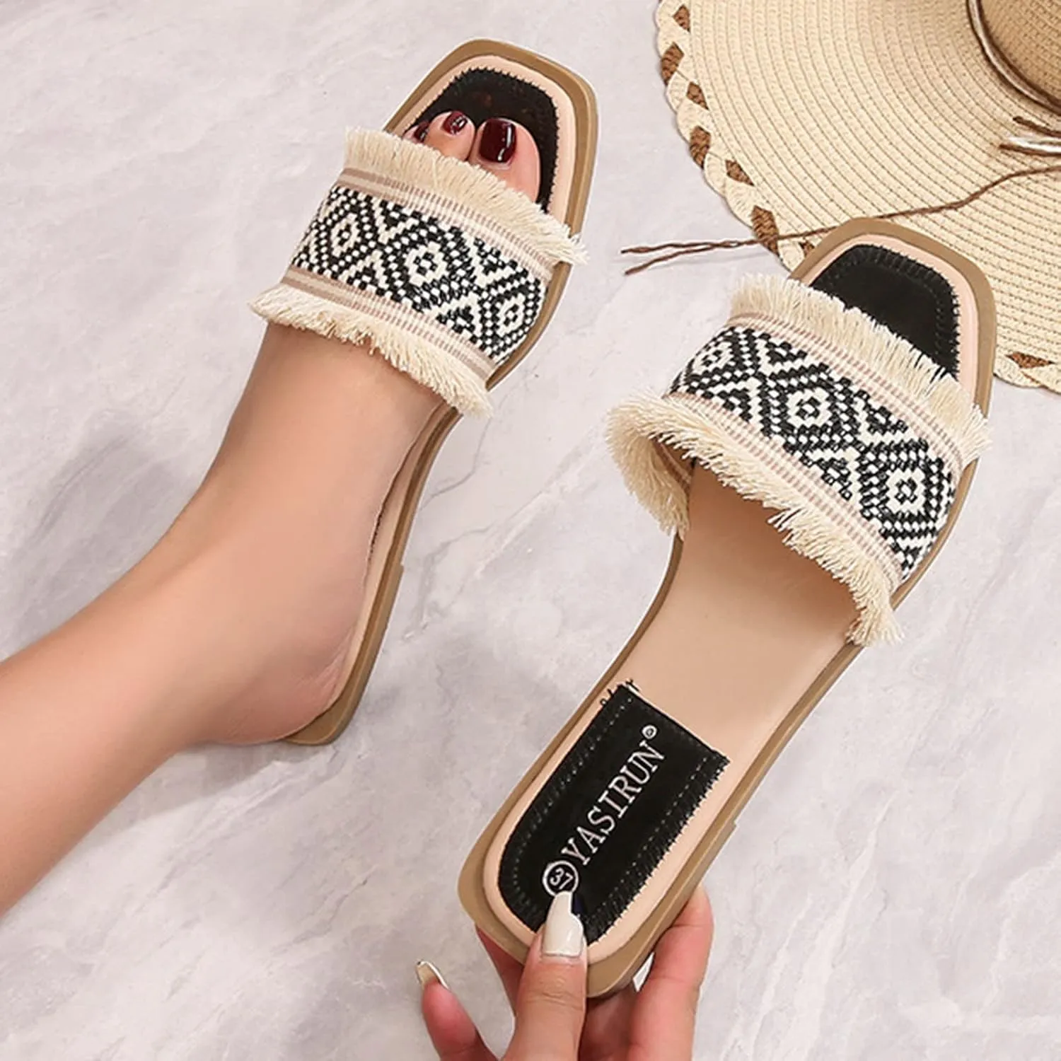Sheep Wool Slippers Boot for Women Fashion Womens Breathable Lace Up Shoes Casual Sandals Vegan Slippers for