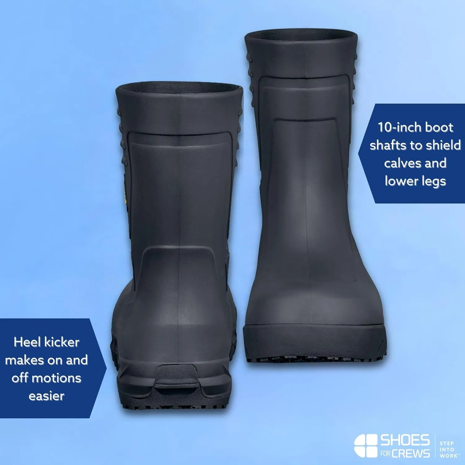Shoes for Crews Bullfrog II, Soft Toe Boots, Work Boots for Men Women, Botas De Trabajo, Work & Safety Footwear, Work Shoes, Slip Resistant, Water Resistant