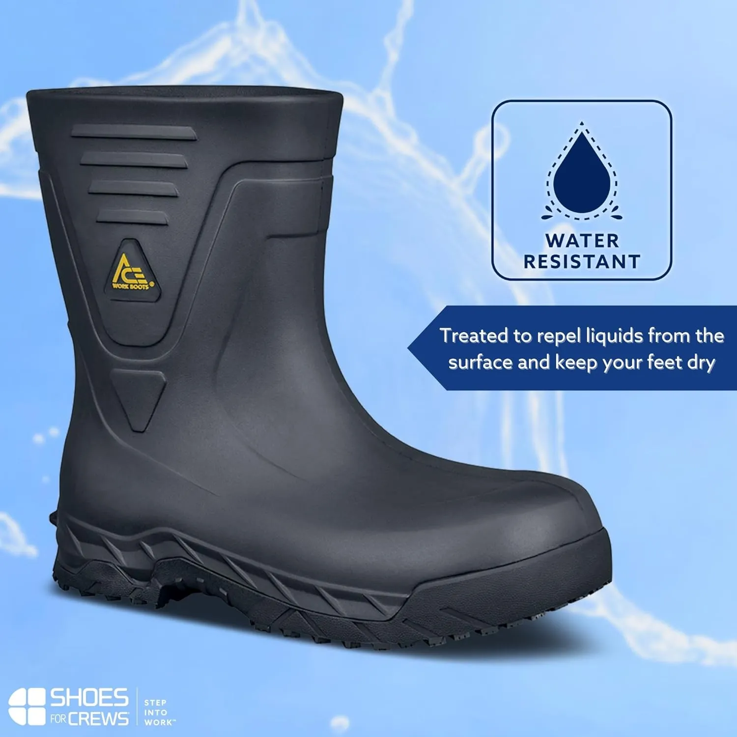 Shoes for Crews Bullfrog II, Soft Toe Boots, Work Boots for Men Women, Botas De Trabajo, Work & Safety Footwear, Work Shoes, Slip Resistant, Water Resistant