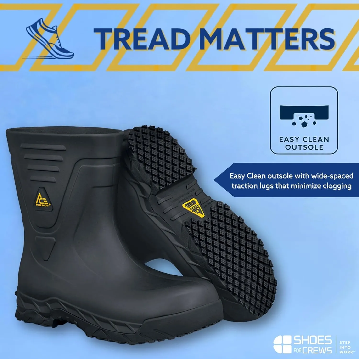 Shoes for Crews Bullfrog II, Soft Toe Boots, Work Boots for Men Women, Botas De Trabajo, Work & Safety Footwear, Work Shoes, Slip Resistant, Water Resistant