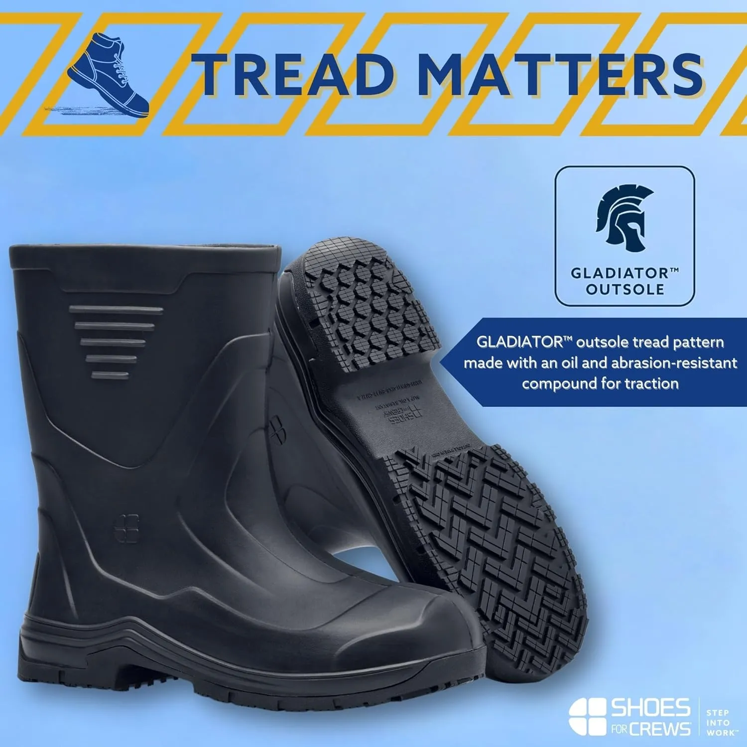 Shoes for Crews Bullfrog II, Soft Toe Boots, Work Boots for Men Women, Botas De Trabajo, Work & Safety Footwear, Work Shoes, Slip Resistant, Water Resistant