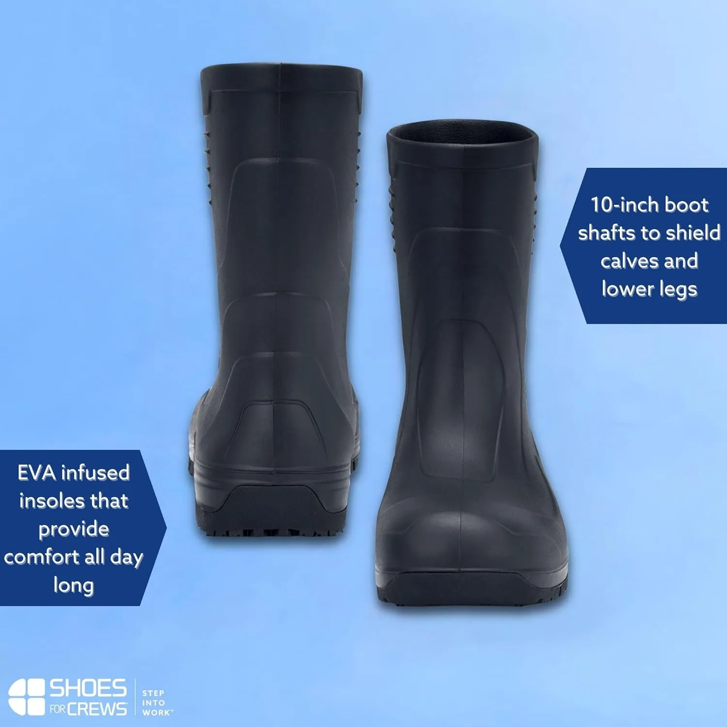 Shoes for Crews Bullfrog II, Soft Toe Boots, Work Boots for Men Women, Botas De Trabajo, Work & Safety Footwear, Work Shoes, Slip Resistant, Water Resistant