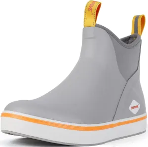 Showave Men's Deck Boots Waterproof Ankle Rubber Rain Boots Non-slip Boat Booties for Sailing Fishing and Outdoors