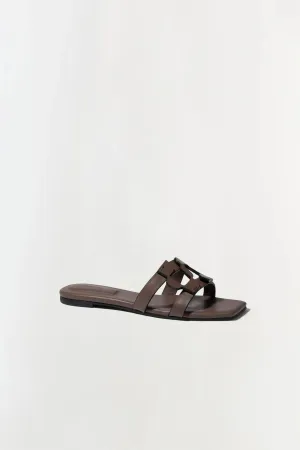 SIMKHAI MONOGRAM FLAT SLIDE
