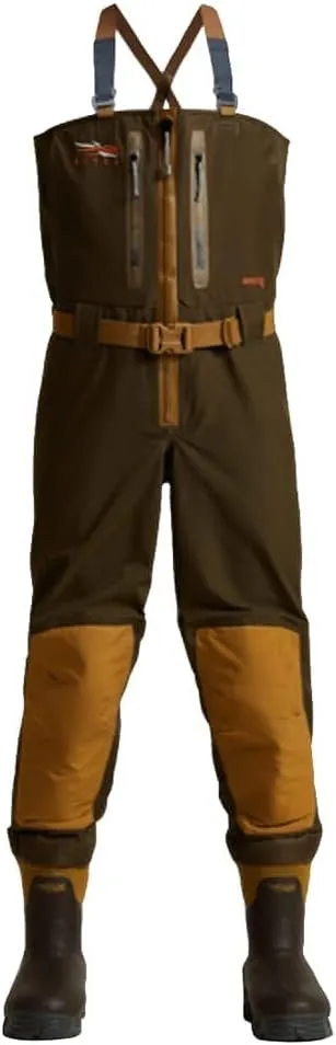 Sitka Gear Delta Zip Wader, Earth, Extra Large Tall, Size 10 Boot, Fishing Waders (600238-EA-XLT-10)