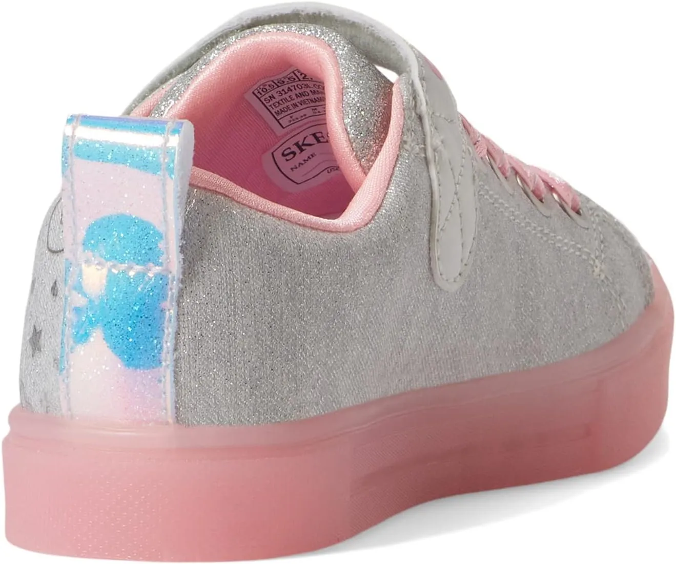 Skechers Girl's Twinkle Sparks Ice-Heather Sneaker