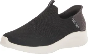 Skechers Sport Women's Women's Hands Free Slip Ins Ultra Flex 3.0 Smooth Step Sneaker, Black, 11 Wide