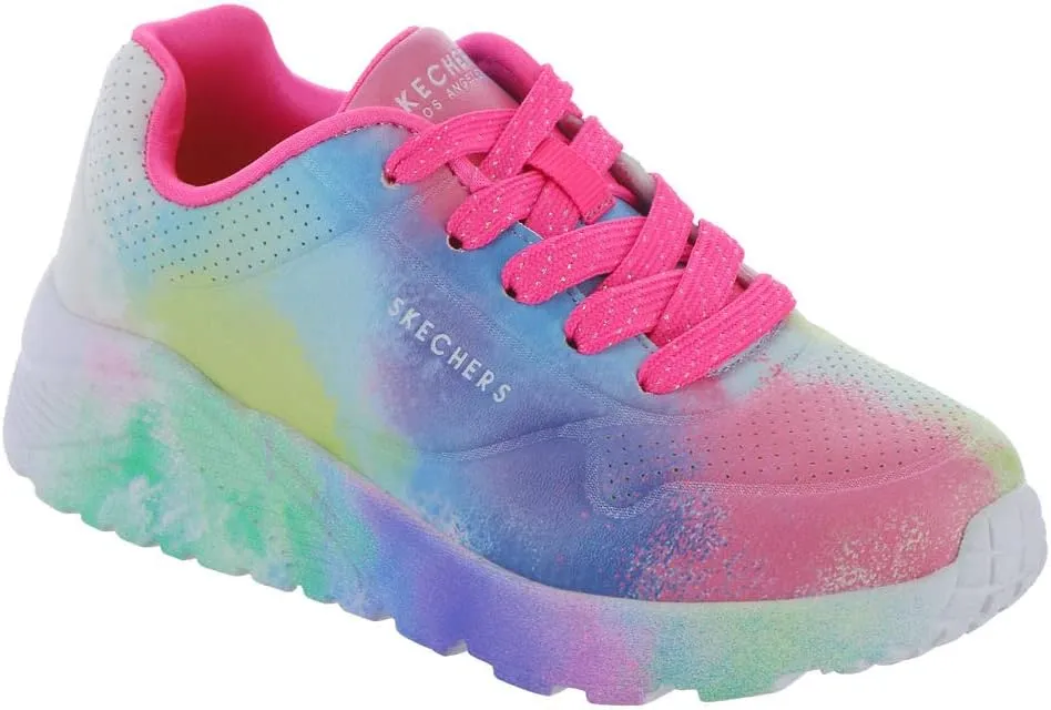 Skechers Unisex-Child Uno Lite-Splatter Shines Sneaker