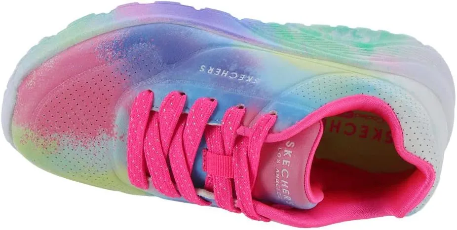 Skechers Unisex-Child Uno Lite-Splatter Shines Sneaker