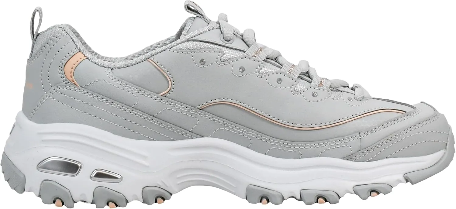 Skechers Women's D'Lites Fresh Start Memory Foam Lace-up Sneaker Fashion