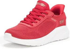 Skechers Women's Hands Free Slip-INS BOBS Squad Chaos-Current Muse Sneaker, RED, 13