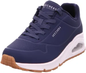 Skechers womens Skecher Street Women's Uno - Stand on Air Sneaker, Navy, 9 US
