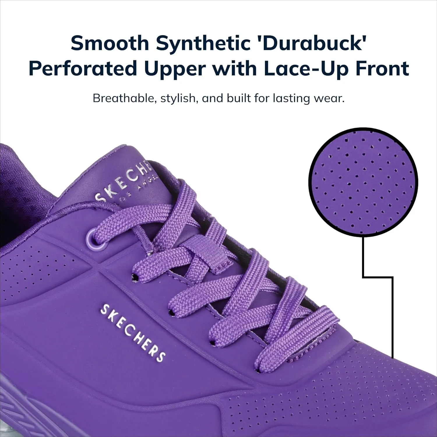 Skechers Women's Uno-Night Shades Sneaker Cooled Memory Foam, Skech-Air Midsole, Durabuck Upper