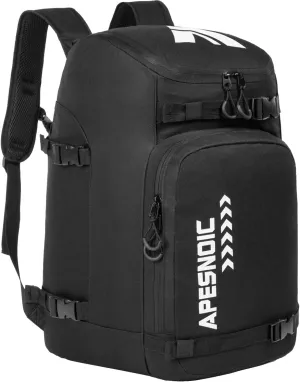 Ski Boot Bag - Ski and Snowboard Boots Backpack，Excellent for Travel with Waterproof Exterior & Bottom - for Men, Women and Youth.