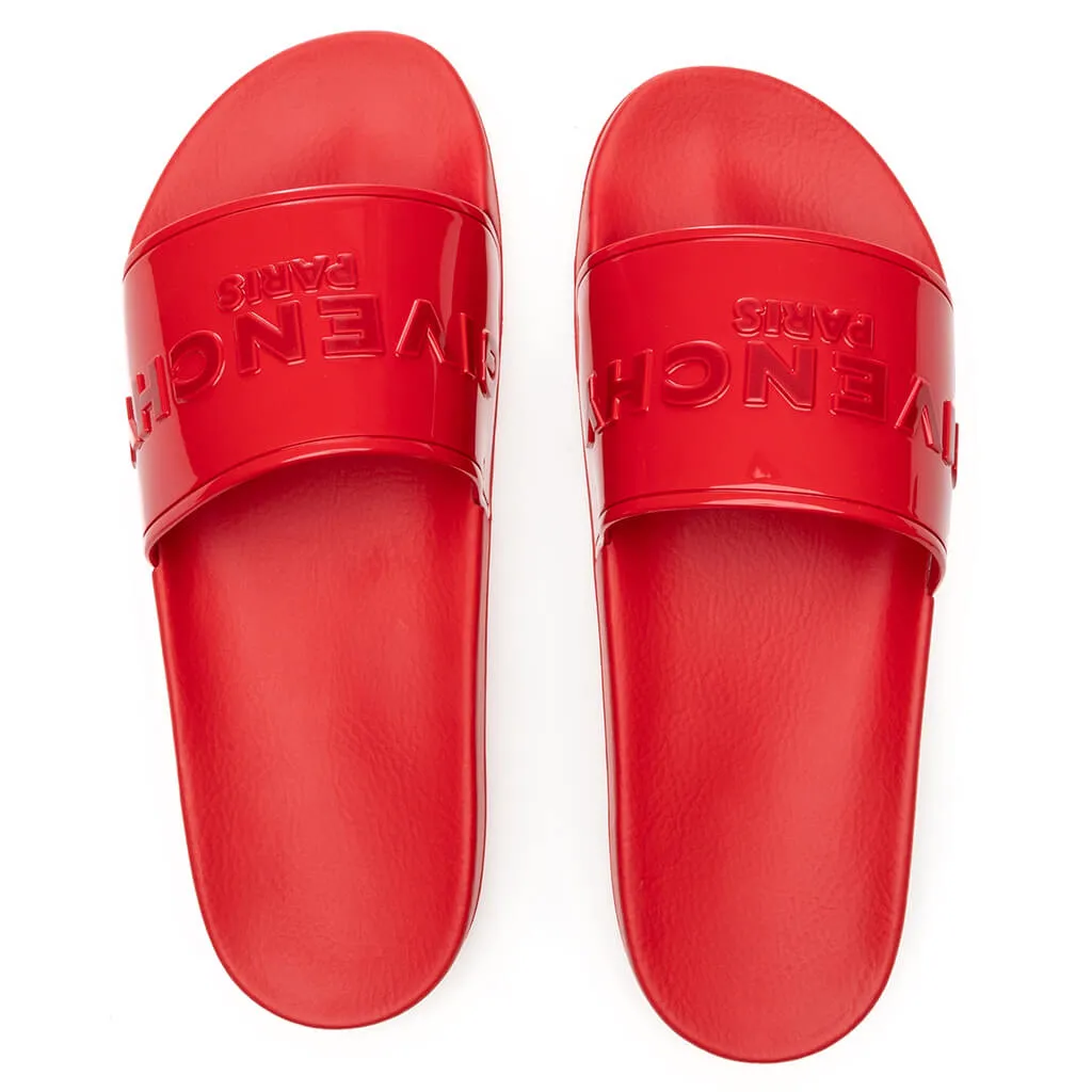 Slide Flat Sandal - Red