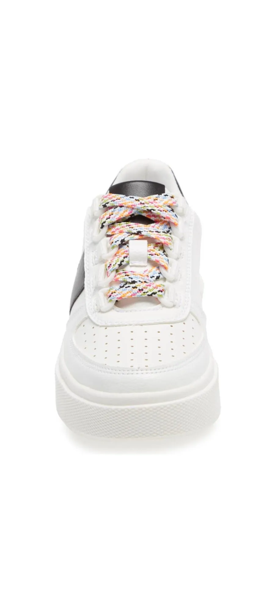 Sneaker Steve Toe Madden Rounded Low Up Lace Top Digital Close Eager Black Multi Most-wanted Fashion
