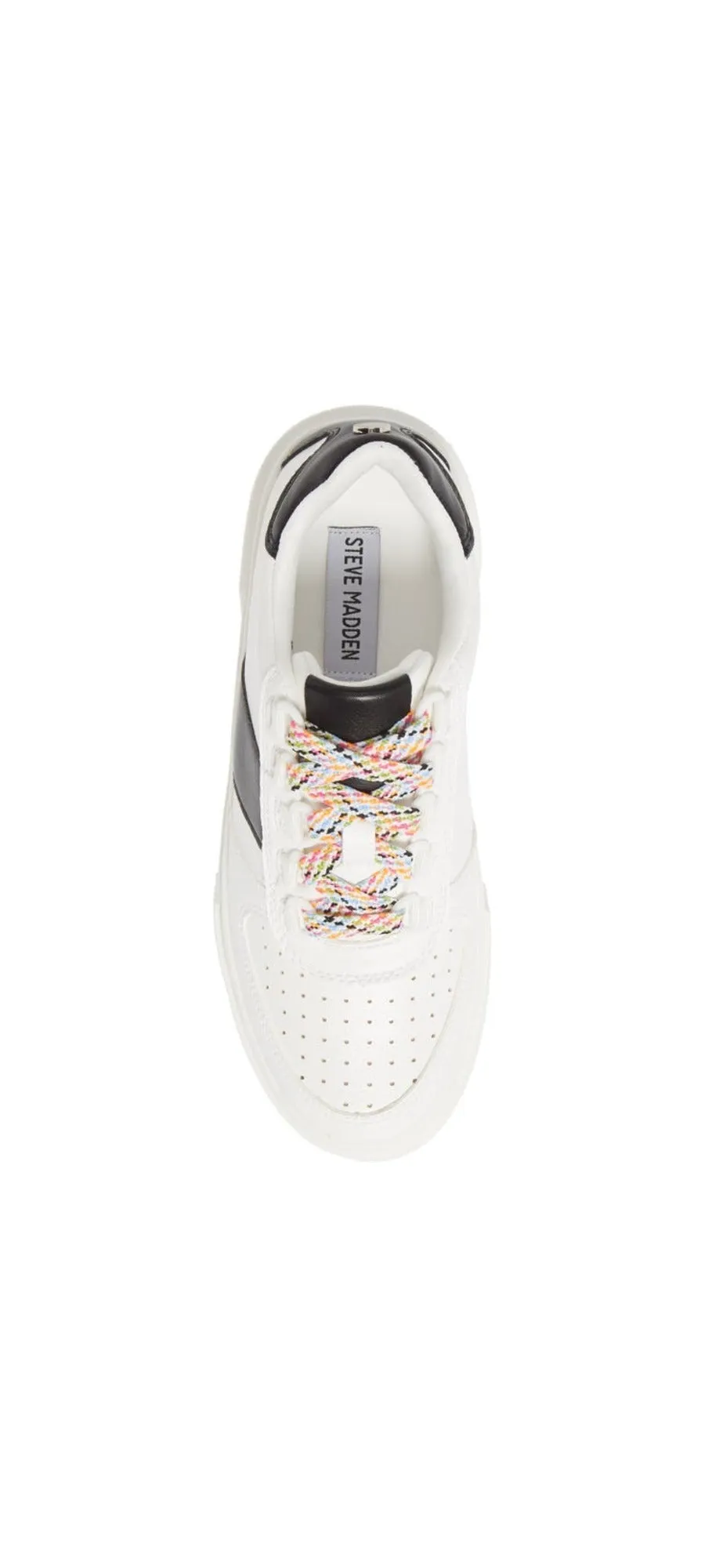 Sneaker Steve Toe Madden Rounded Low Up Lace Top Digital Close Eager Black Multi Most-wanted Fashion