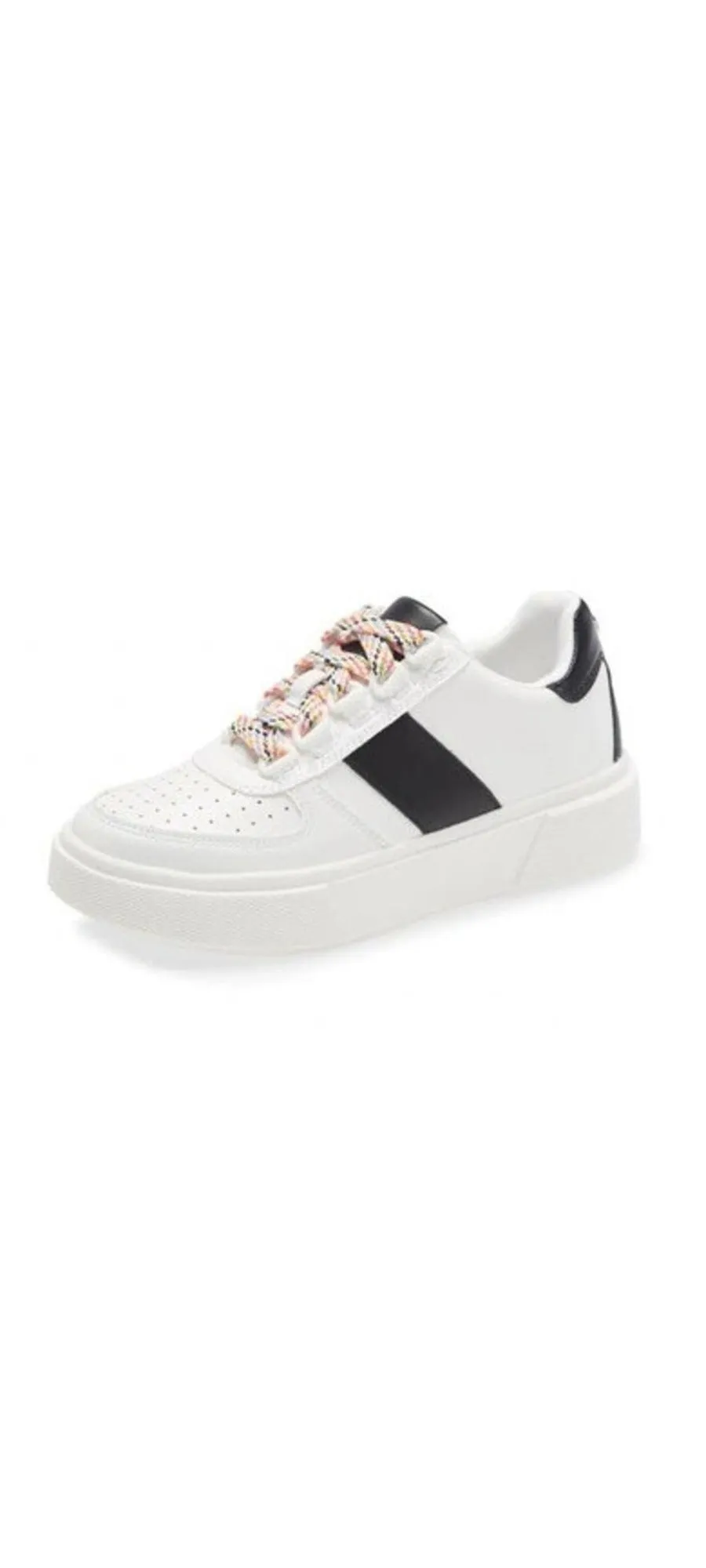 Sneaker Steve Toe Madden Rounded Low Up Lace Top Digital Close Eager Black Multi Most-wanted Fashion