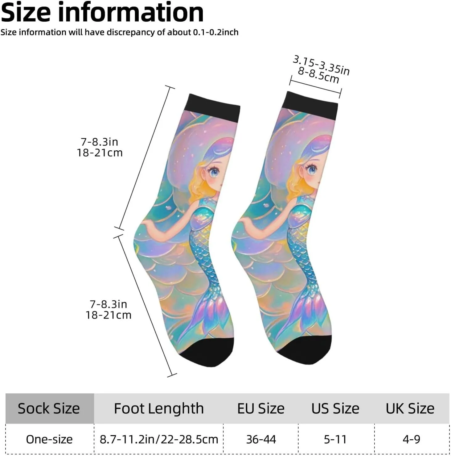 Socks for Women Men Dreamy Gradient Mermaid Scales Boot Socks Breathable Warm Calf Socks for Hiking Work