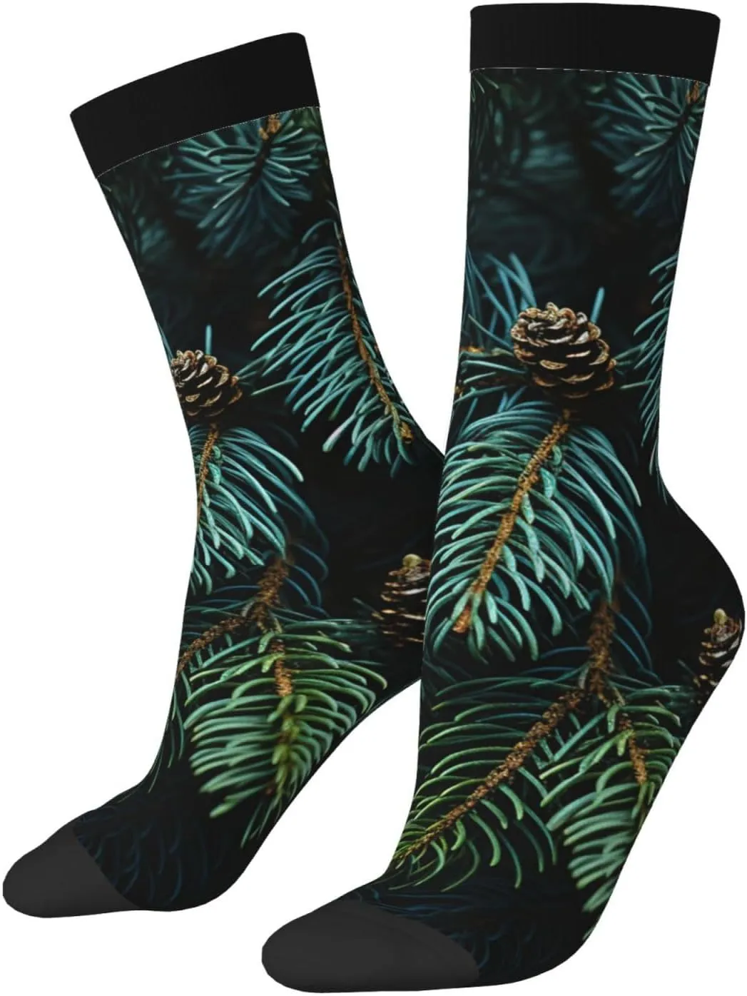 Socks for Women Men Pine Branches Boot Socks Breathable Warm Calf Socks for Hiking Work