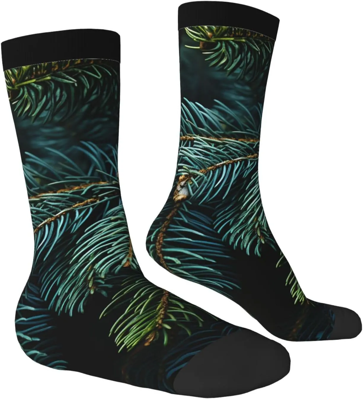 Socks for Women Men Pine Branches Boot Socks Breathable Warm Calf Socks for Hiking Work