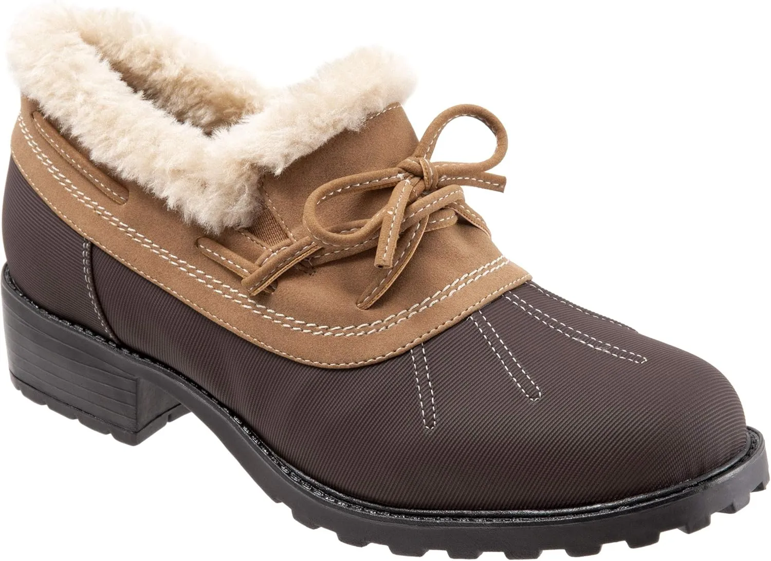 SoftWalk Women's Boot Ballet Flat, Dark Brown Chestnut, 6