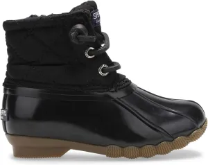 Sperry Saltwater Boot, Black, 7 US Unisex Little Kid