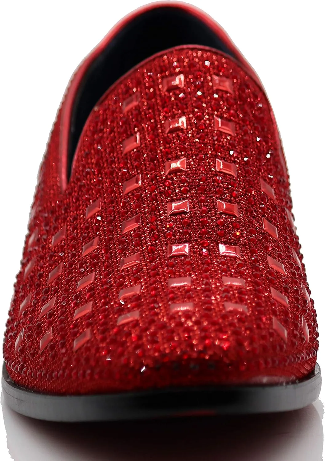 SPK11 Men's Vintage Fashion Rhinestone Designer Dress Loafers Slip On Shoes Classic Tuxedo Dress Shoes