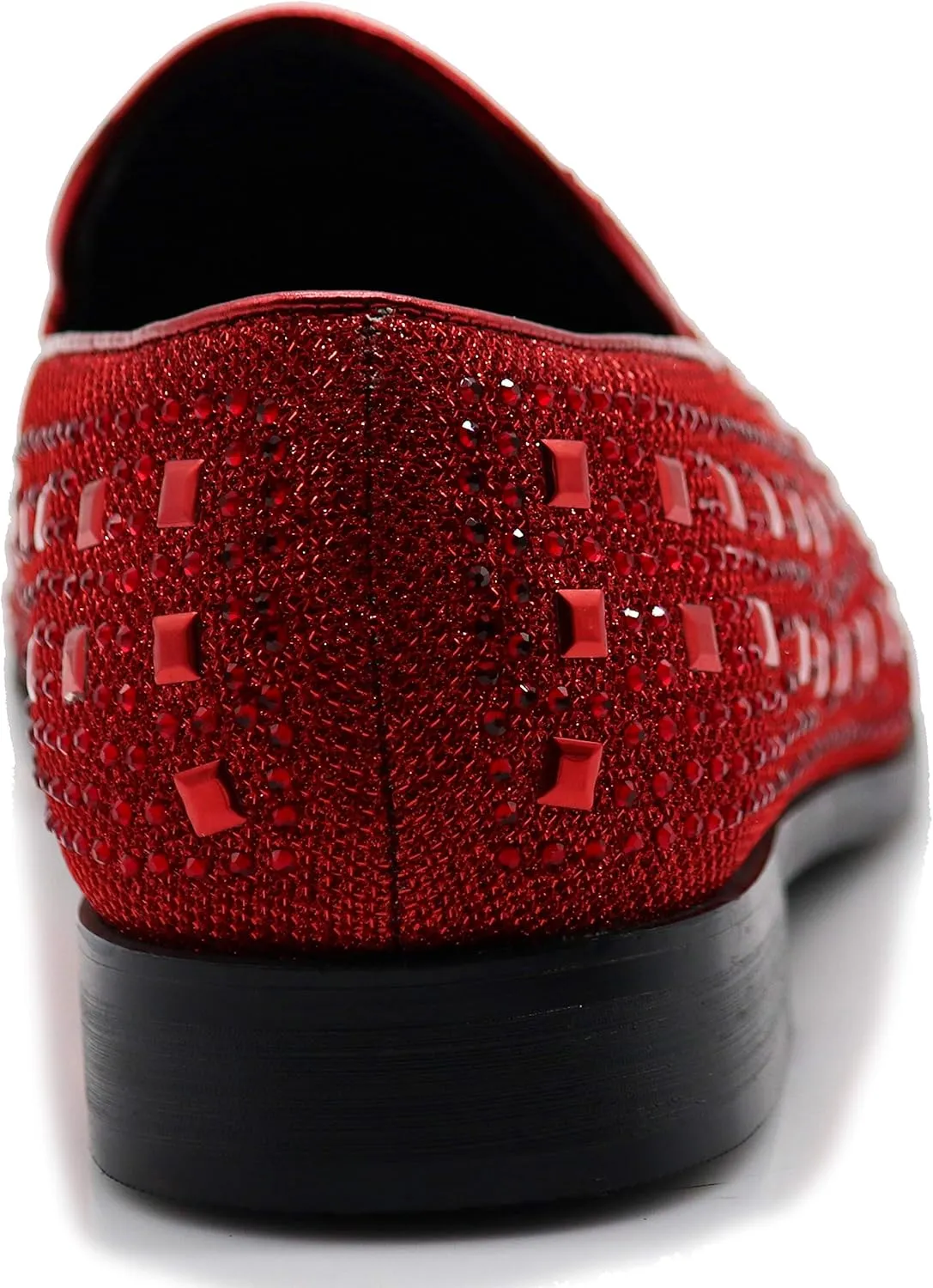 SPK11 Men's Vintage Fashion Rhinestone Designer Dress Loafers Slip On Shoes Classic Tuxedo Dress Shoes