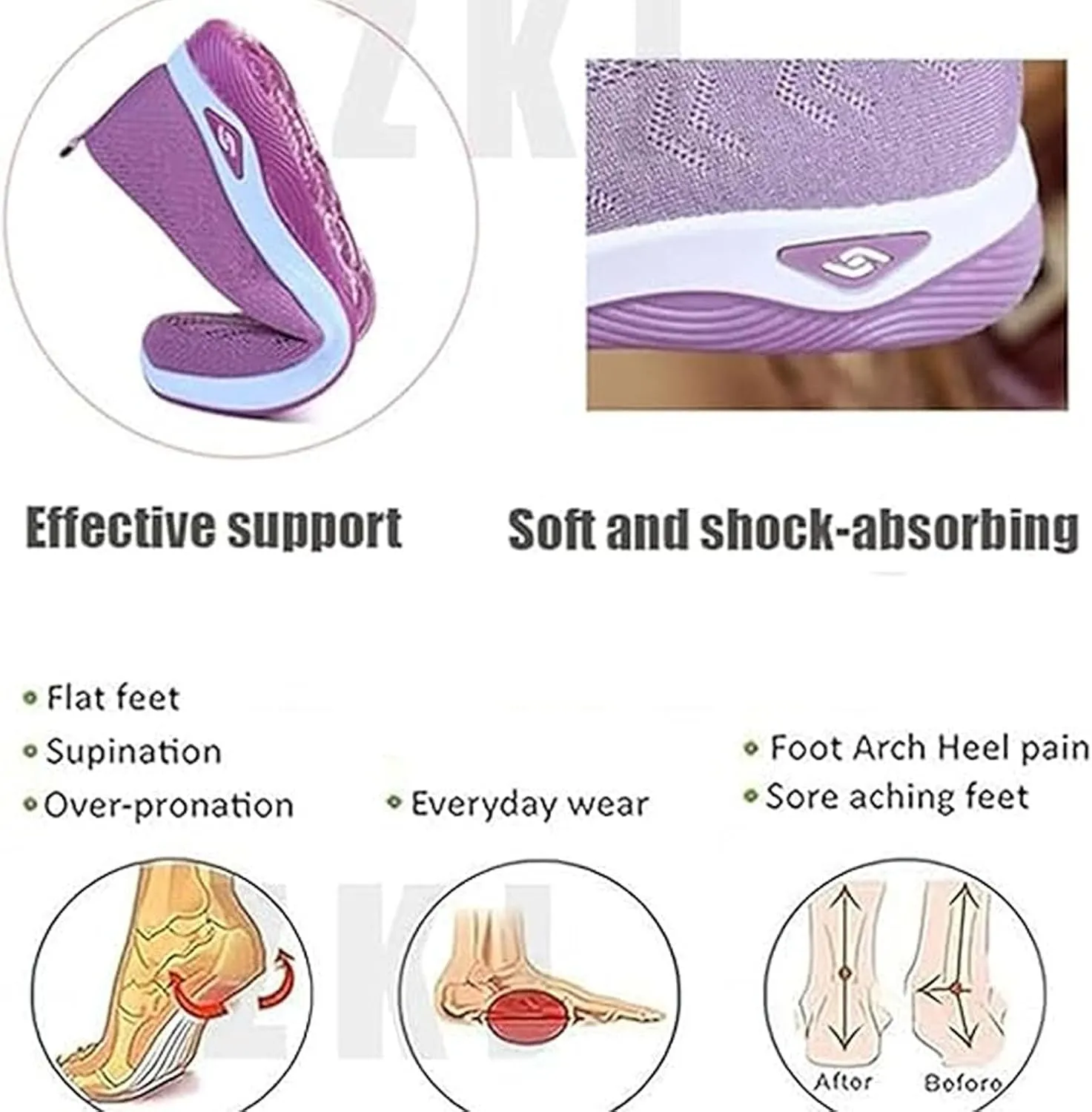 Stanceflex Shoes for Women, Orthopedic Shoes for Women, Wide Width Breathable All-Day Comfort Slip on Sneakers with Support