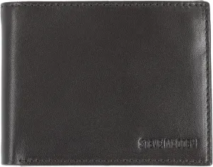 Steve Madden Men's Slim Leather Wallet with Extra Capacity Attached Flip Pockets