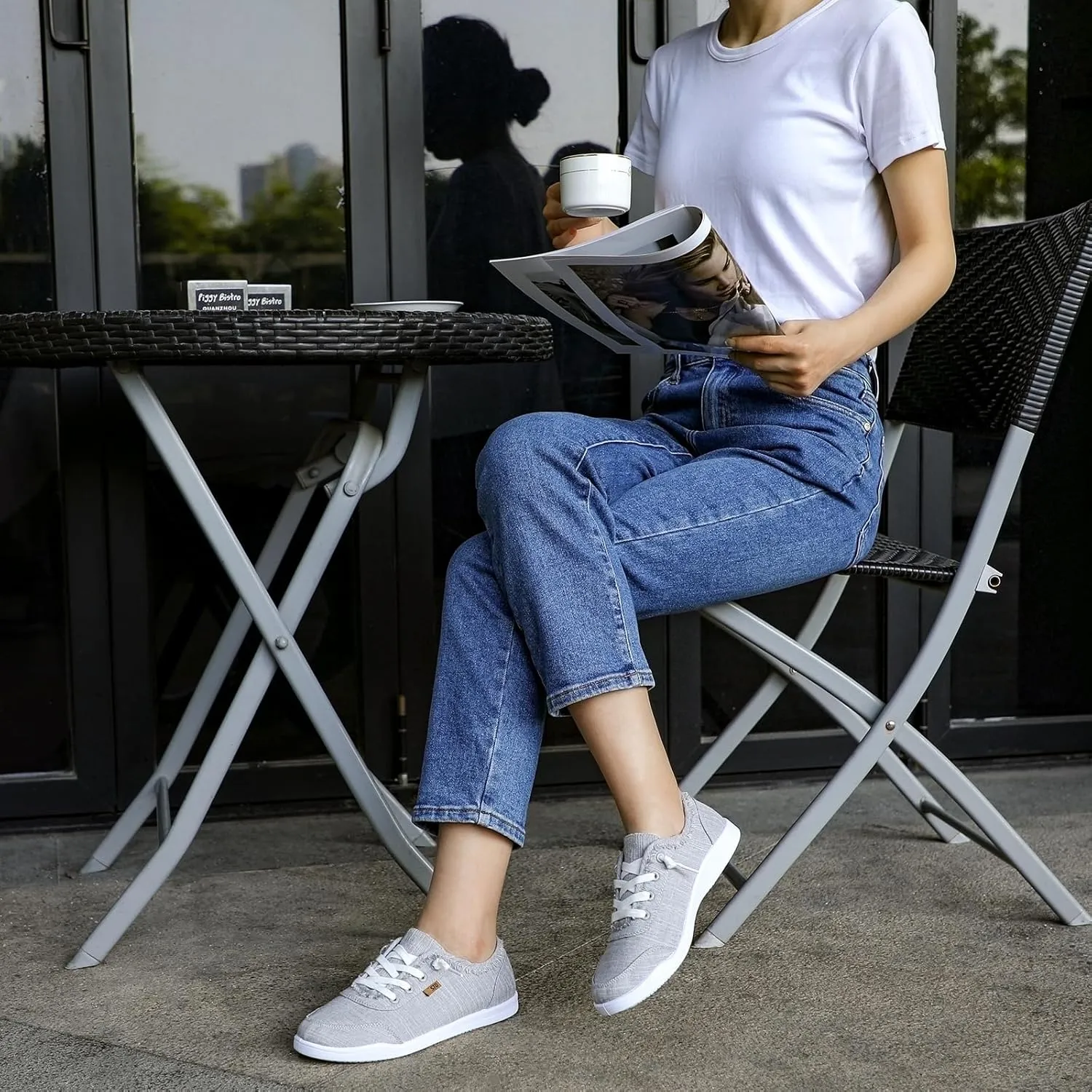 STQ Women Slip On Shoeswith Orthopedic Insole Low Top Classic Fashion Canvas Sneakers | Plantar Fasciitis Shoes