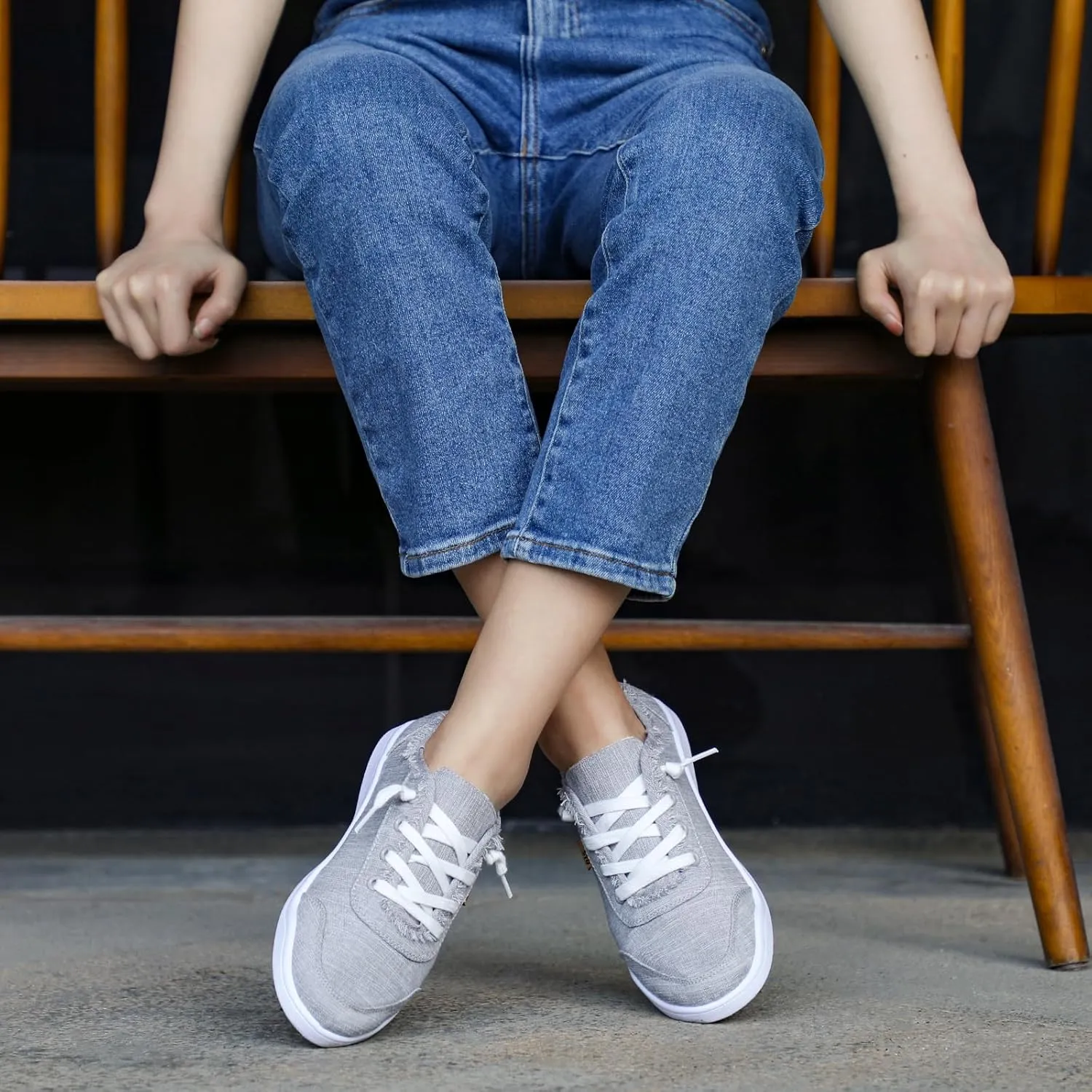 STQ Women Slip On Shoeswith Orthopedic Insole Low Top Classic Fashion Canvas Sneakers | Plantar Fasciitis Shoes